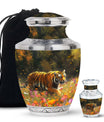 Bengal Tiger Urn Combo Set  - Large & Keepsake Urn Set For Funeral