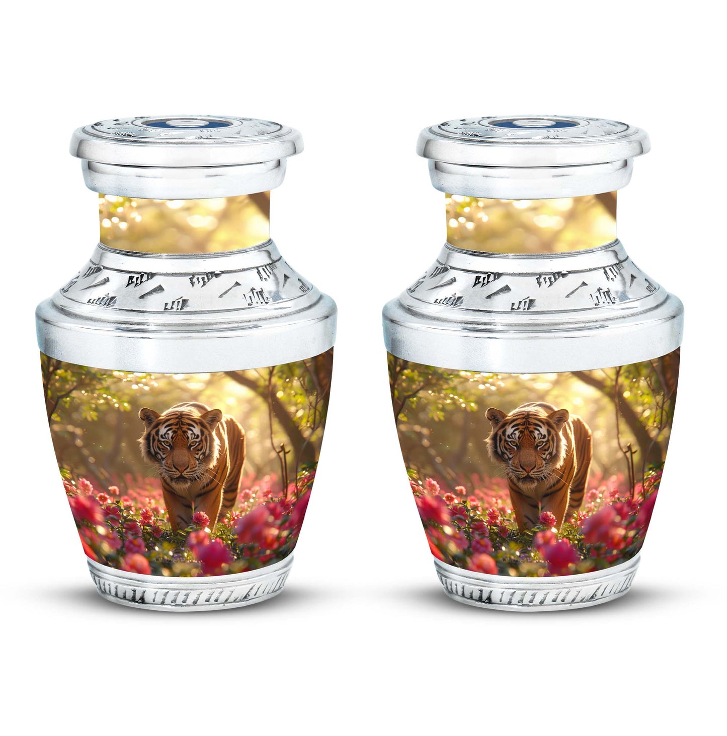 Personalized Tiger Cremation Urn for Human Ashes - 10-inch, 200 cu in - Yatskia