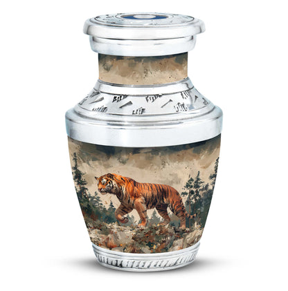 Personalized Tiger Cremation Urn for Adults - 10-inch, 200 cu in - Yatskia