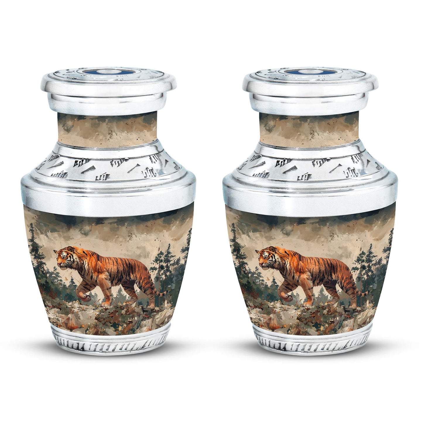 Personalized Tiger Cremation Urn for Adults - 10-inch, 200 cu in - Yatskia