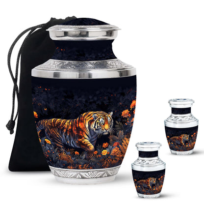 Personalized Tiger Cremation Urn for Human Ashes - 10-inch, 200 cu in - Yatskia