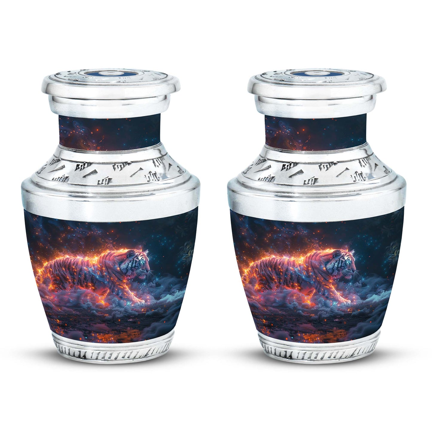 Personalized Tiger Cremation Urn for Adult - 10-inch, 200 cu in - Yatskia