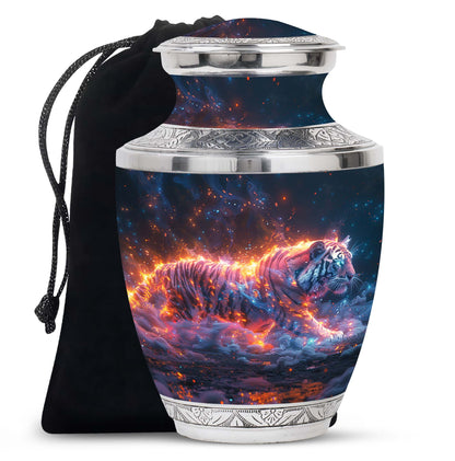 Personalized Tiger Cremation Urn for Adult - 10-inch, 200 cu in - Yatskia