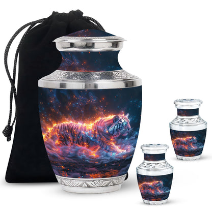 Personalized Tiger Cremation Urn for Adult - 10-inch, 200 cu in - Yatskia