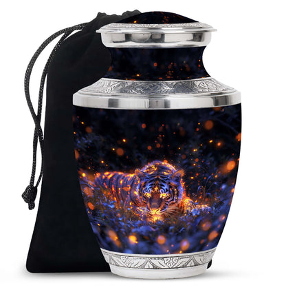 Personalized Tiger Cremation Urn for Mom - 10-inch, 200 cu in - Yatskia