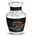 Hunger Tiger Black Cremation Urn - Urns For Human Ashes Large Adult