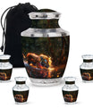 Black Tiger Cremation Urn with Artistic Design - Unique Urn for Ashes