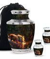 Black Tiger Cremation Urn with Artistic Design - Unique Urn for Ashes