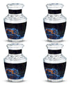 Blue Tiger Design Cremation Urn - Large Urns For Female & Male