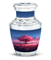 Tree of Life Urn for Human Ashes - Pink Cherry Blossom Design
