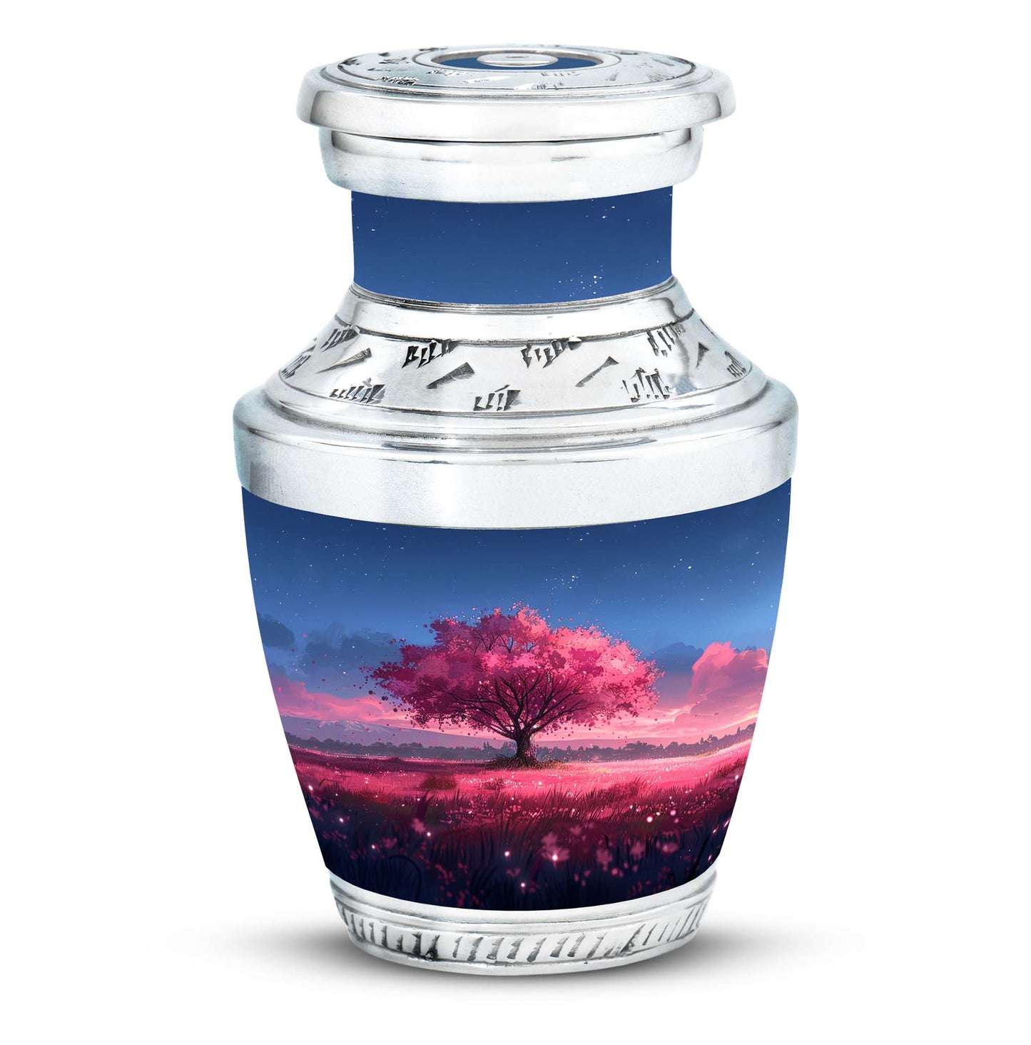 Pink Personalized Tree of Life Cremation Urn for Human Ashes - 10-inch, 200 cu in - Yatskia