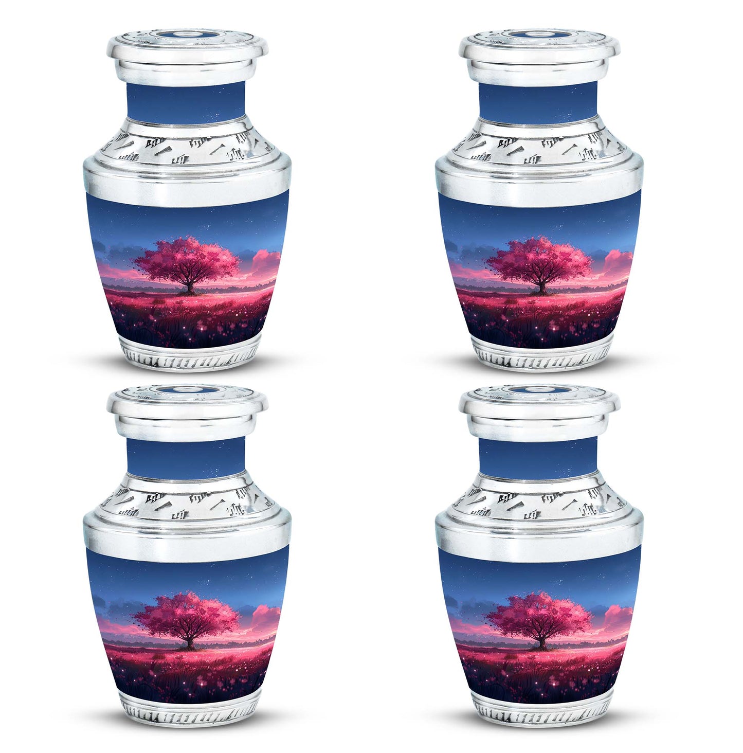 Pink Personalized Tree of Life Cremation Urn for Human Ashes - 10-inch, 200 cu in - Yatskia