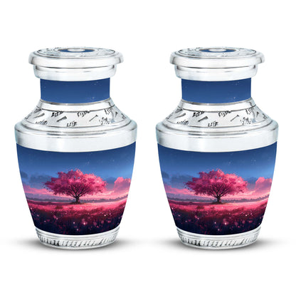 Pink Personalized Tree of Life Cremation Urn for Human Ashes - 10-inch, 200 cu in - Yatskia
