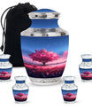 Tree of Life Urn for Human Ashes - Pink Cherry Blossom Design