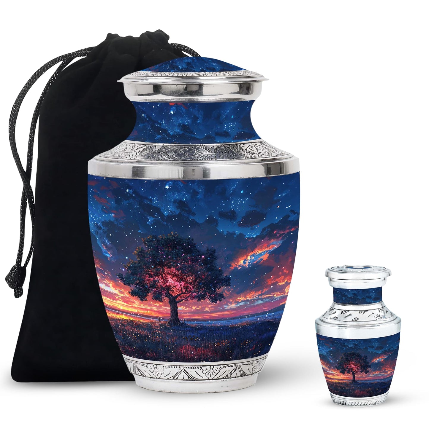 Personalized Tree of Life Cremation Urn for Human Ashes - 10-inch, 200 cu in - Yatskia