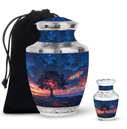 Personalized Tree of Life Cremation Urn for Human Ashes - 10-inch, 200 cu in - Yatskia
