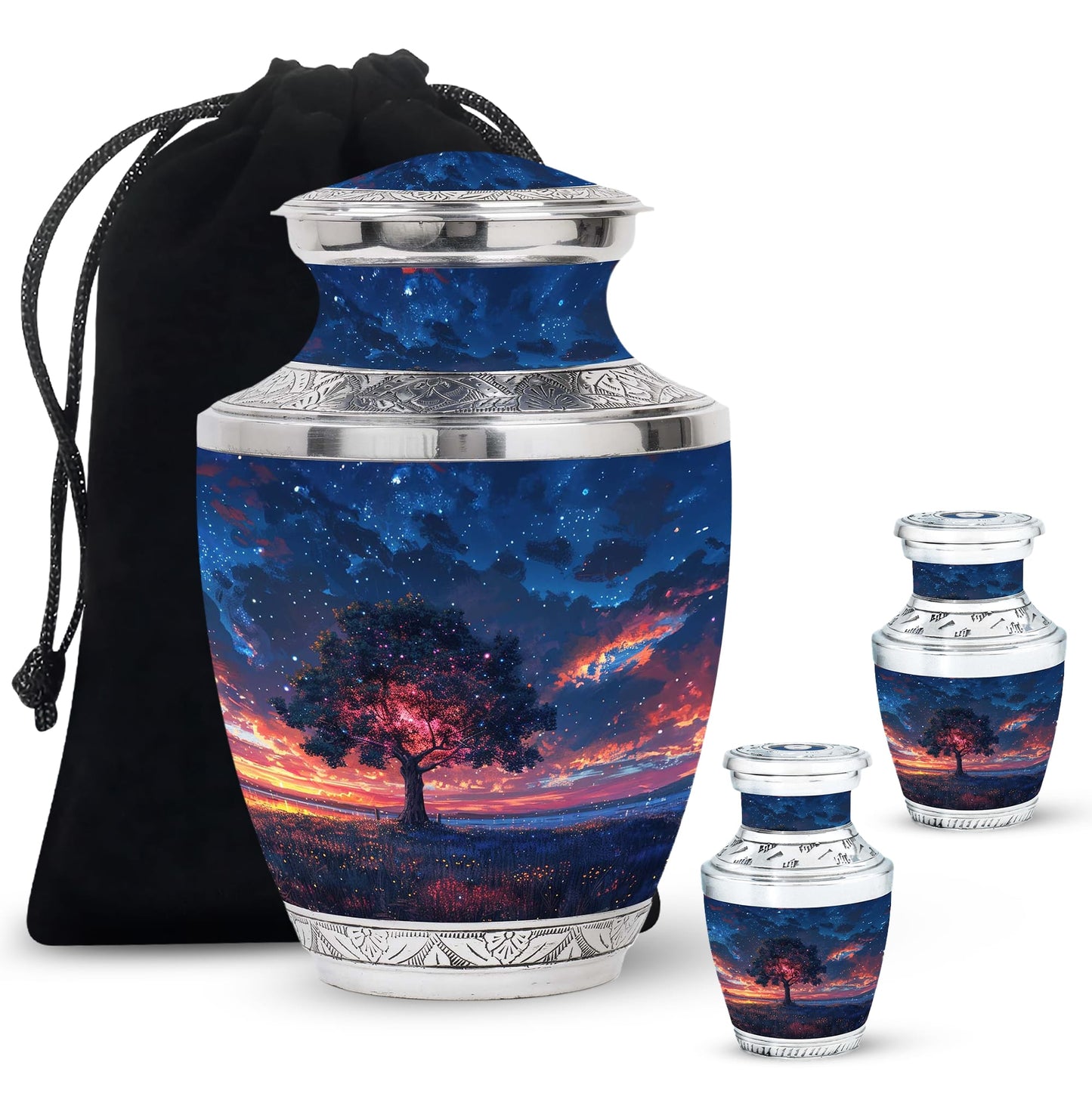 Personalized Tree of Life Cremation Urn for Human Ashes - 10-inch, 200 cu in - Yatskia