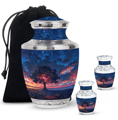 Personalized Tree of Life Cremation Urn for Human Ashes - 10-inch, 200 cu in - Yatskia