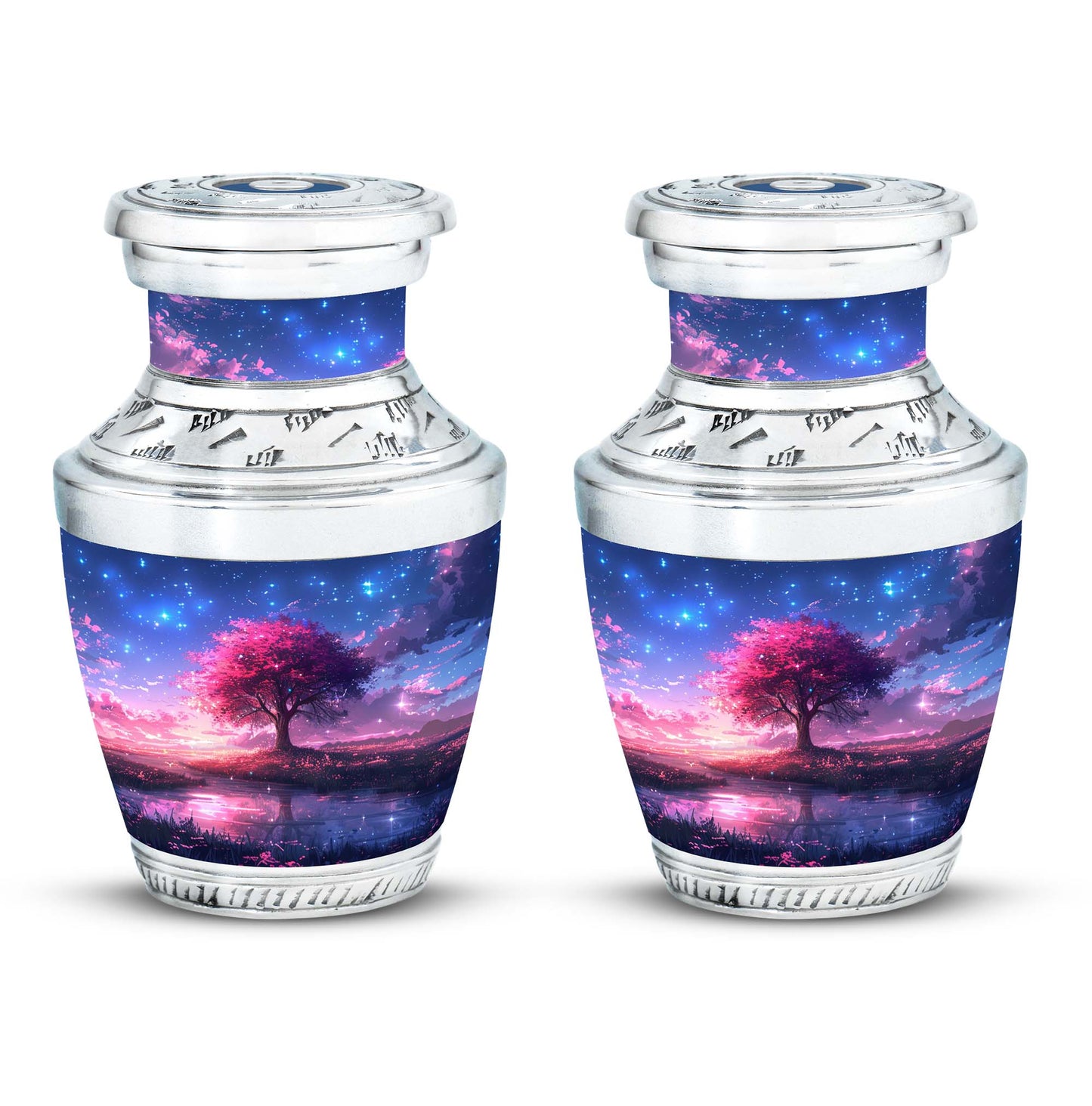 Pink Personalized Pink Cremation Urn for Women - 10-inch, 200 cu in - Yatskia