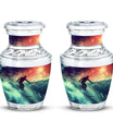 Surfing Man In Ocean - Decorative Unique Urn For Ashes Adult Male