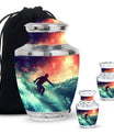 Surfing Man In Ocean - Decorative Unique Urn For Ashes Adult Male
