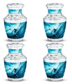 Midnight Surf Odyssey - Large Urn Memorial, Funeral Cremation Urn