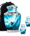 Midnight Surf Odyssey - Large Urn Memorial, Funeral Cremation Urn