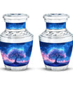 Tree of Life Burial Urn – Beautiful Artistic Blue Urn For Funeral Ashes