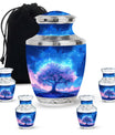 Tree of Life Burial Urn – Beautiful Artistic Blue Urn For Funeral Ashes