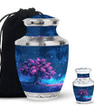 Night Pink Tree Cremation Urn - Beautiful Night Sky Burial Urn For Women