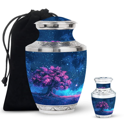 Pink Personalized Star Cremation Urn for Women - 10-inch, 200 cu in - Yatskia