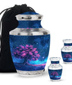 Night Pink Tree Cremation Urn - Beautiful Night Sky Burial Urn For Women