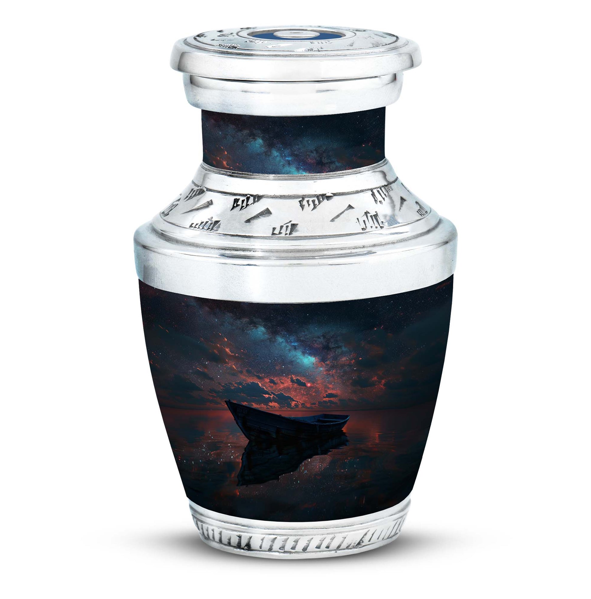 Boat Night Sky Urn – Celestial Vessel Design for Memorial Keepsakes