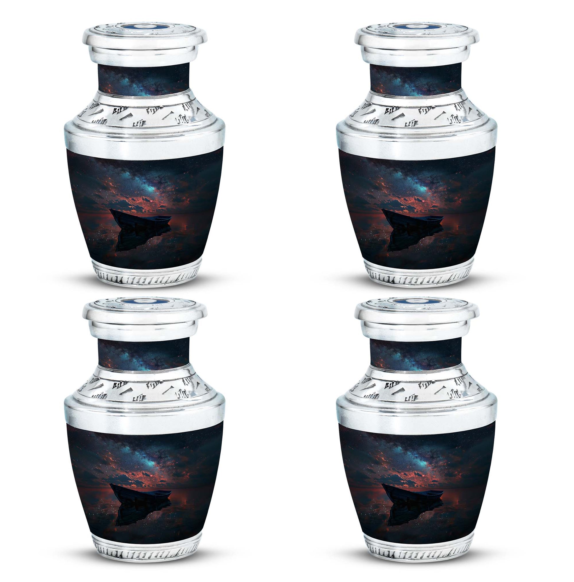 Boat Night Sky Urn – Celestial Vessel Design for Memorial Keepsakes
