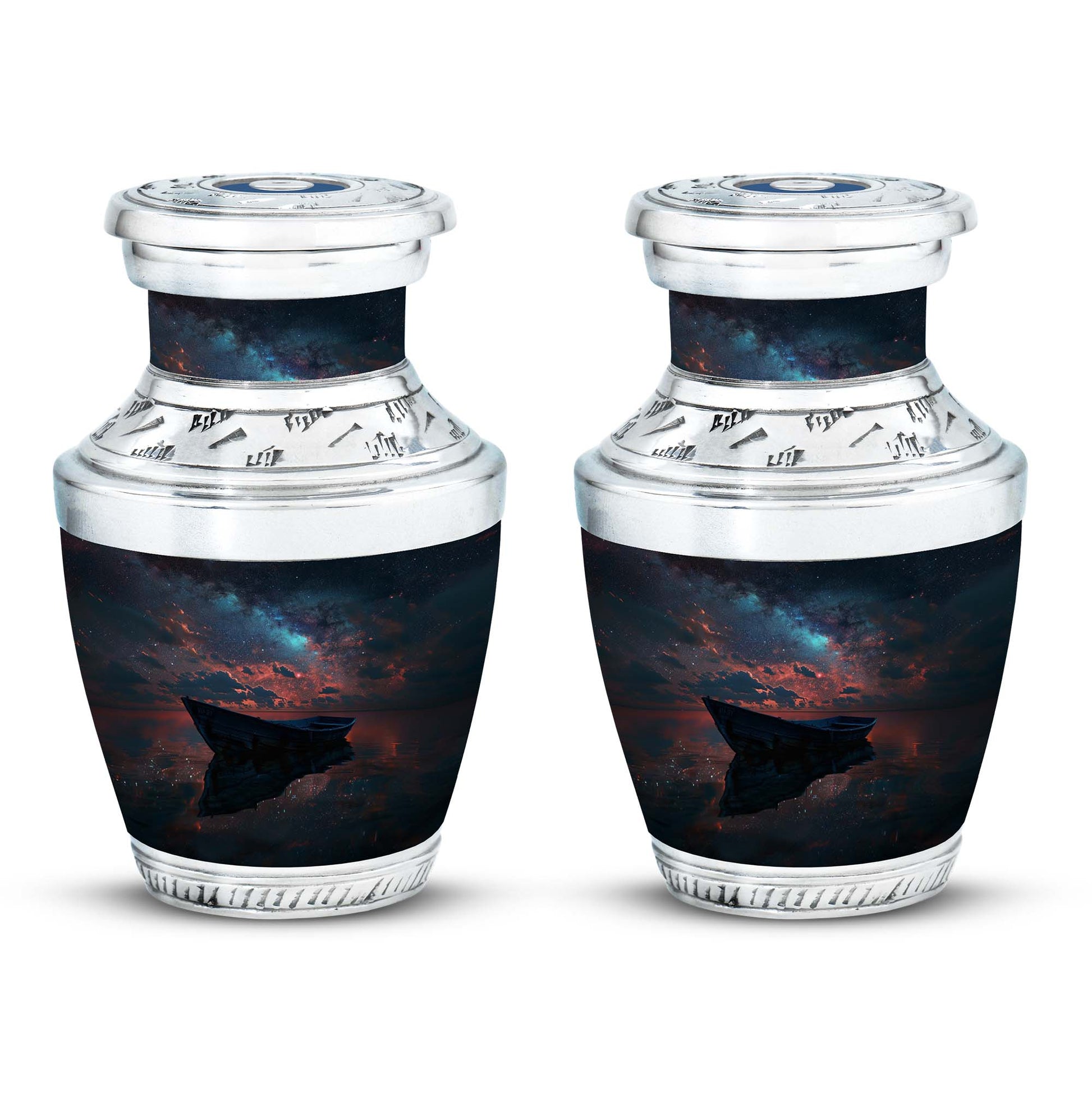 Boat Night Sky Urn – Celestial Vessel Design for Memorial Keepsakes