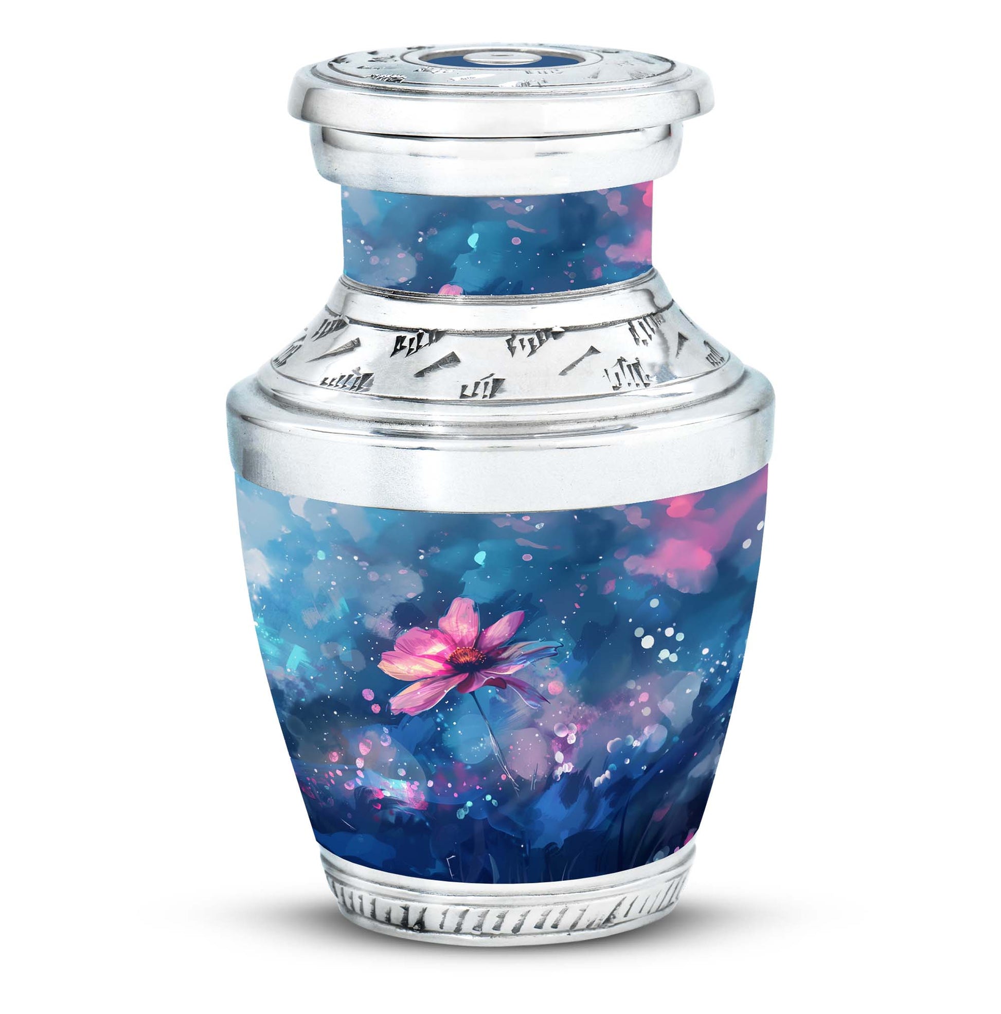 Beautiful Pink Flower Cremation Urn for Ashes - Decorative Unique Urn For Women