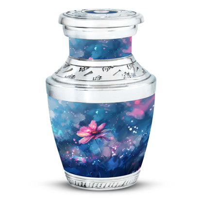 Pink Personalized Flower Cremation Urn for Women - 10-inch, 200 cu in - Yatskia