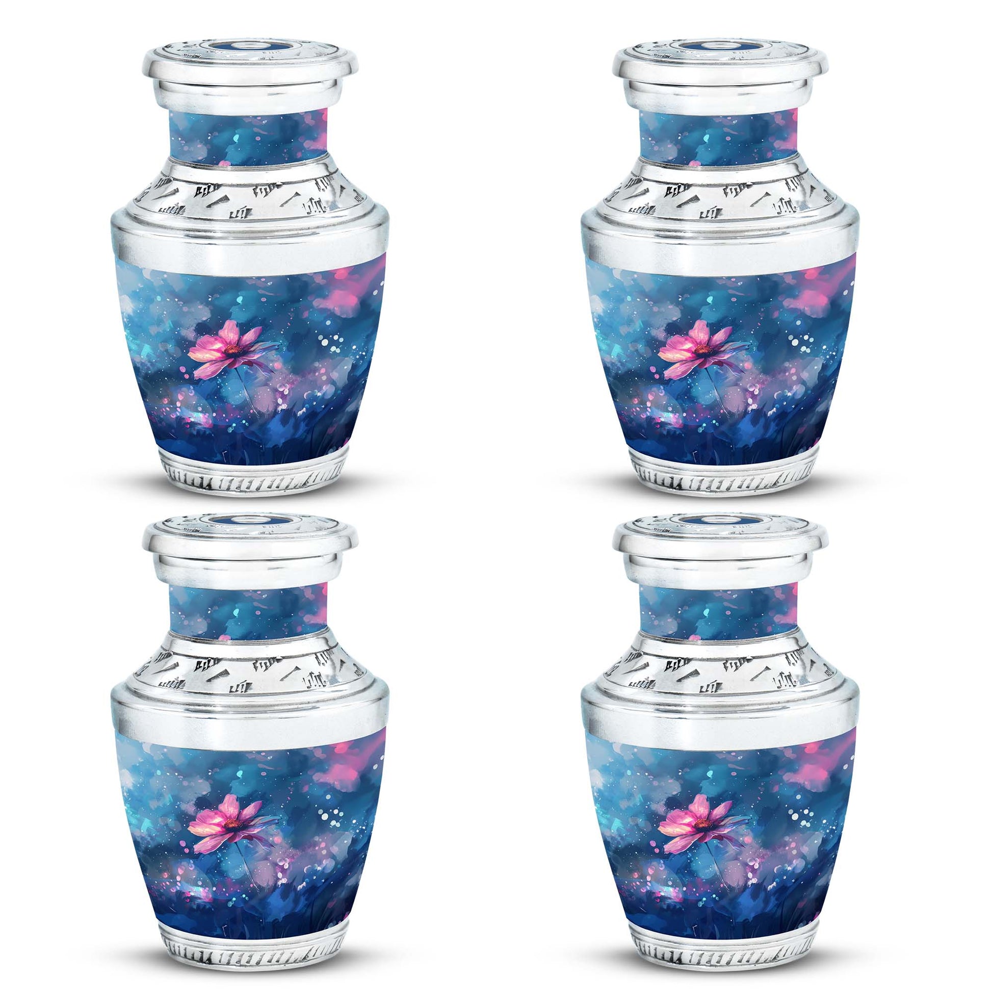 Beautiful Pink Flower Cremation Urn for Ashes - Decorative Unique Urn For Women