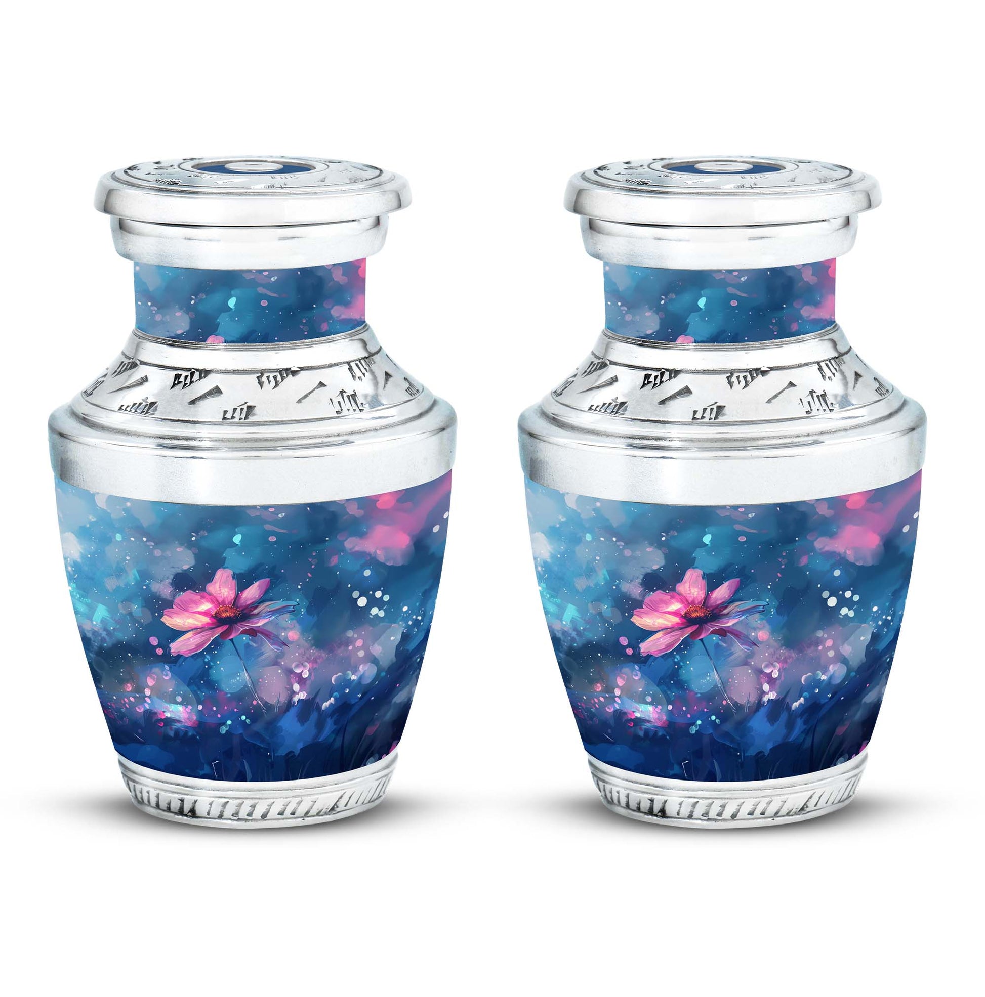 Beautiful Pink Flower Cremation Urn for Ashes - Decorative Unique Urn For Women