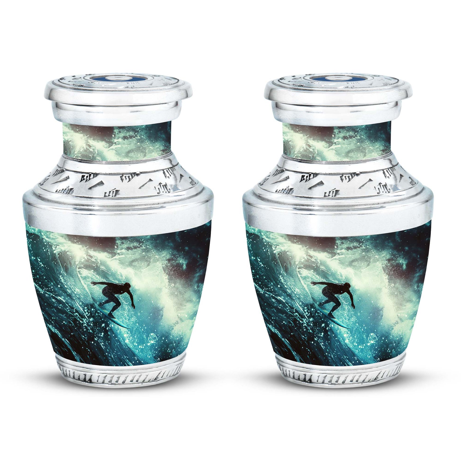 Surfer-Ocean Themed Cremation Urn - Urns For Ashes Large
