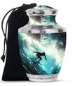 Surfer-Ocean Themed Cremation Urn - Urns For Ashes Large