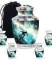 Surfer-Ocean Themed Cremation Urn - Urns For Ashes Large