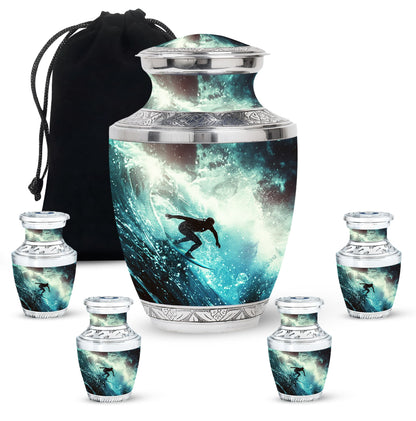 Personalized Ocean Cremation Urn for Human Ashes - 10-inch, 200 cu in - Yatskia