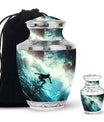 Surfer-Ocean Themed Cremation Urn - Urns For Ashes Large
