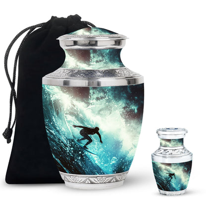 Personalized Ocean Cremation Urn for Human Ashes - 10-inch, 200 cu in - Yatskia
