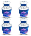 Blue Floral Tree Cremation Urn - Large Urns For Human Ashes