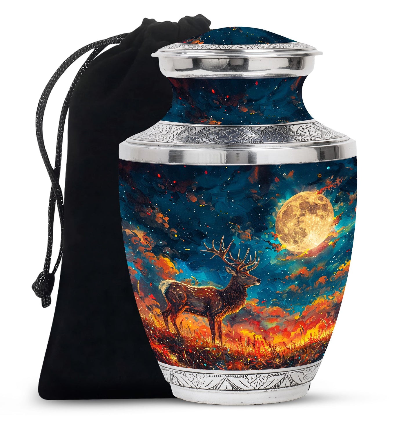 Personalized Deer Cremation Urn for Adults - 10-inch, 200 cu in - Yatskia