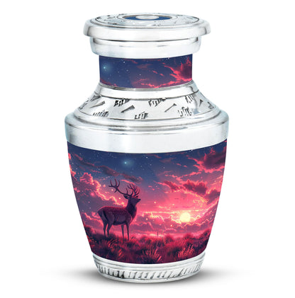 Personalized Deer Cremation Urn for Women - 10-inch, 200 cu in - Yatskia