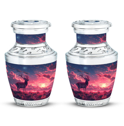 Personalized Deer Cremation Urn for Women - 10-inch, 200 cu in - Yatskia