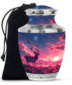 Deer Burial Urn with Beautiful Scenic Design – Unique Urn for Women